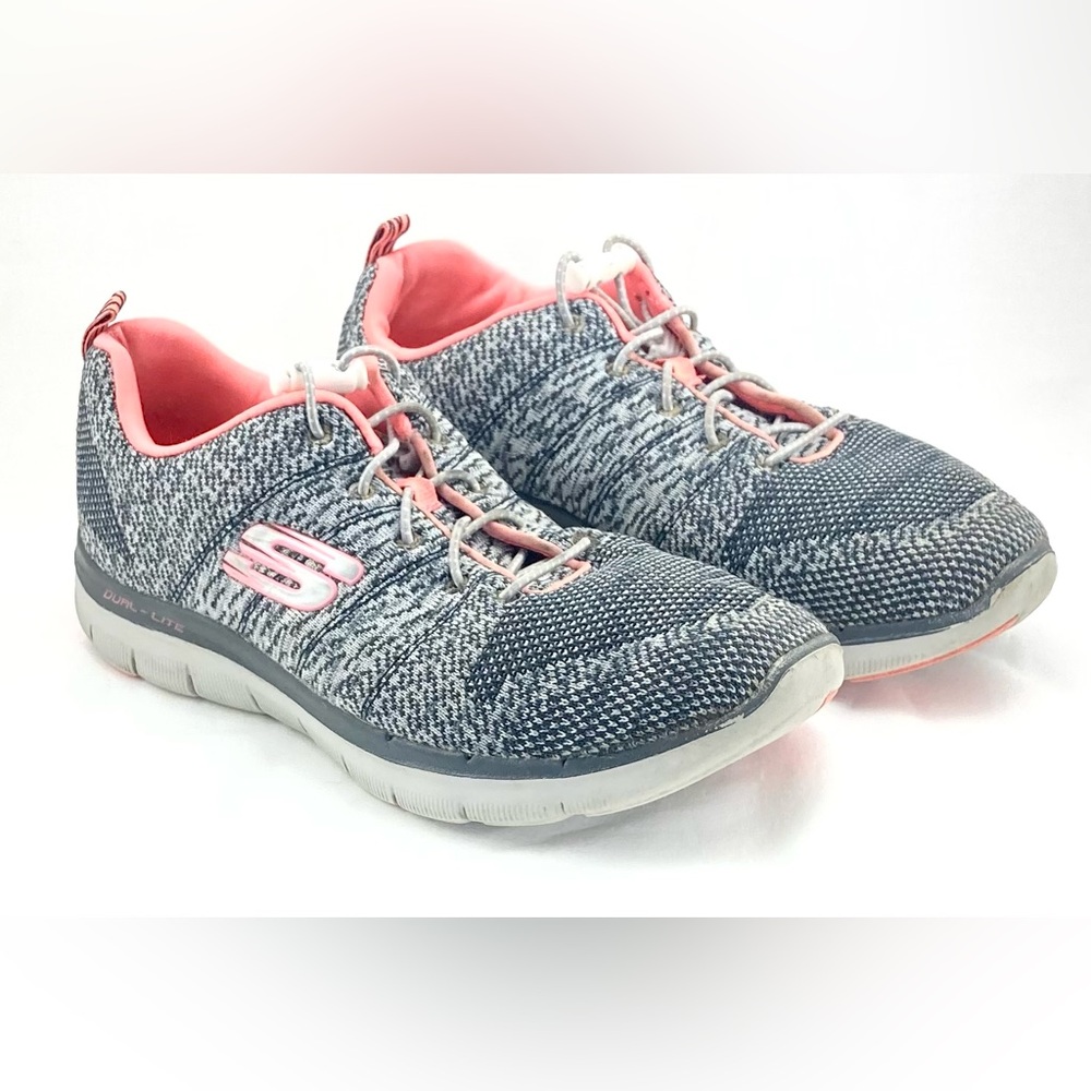 Skechers Gray and Pink Athletic Shoes